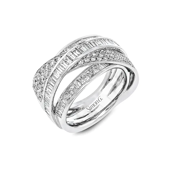 Simon G 18k White Gold Diamond Fashion Ring Jim Bartlett Fine