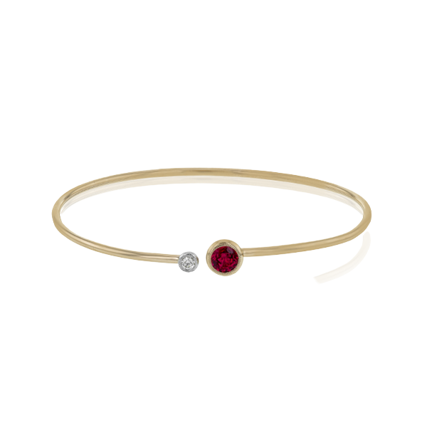 18k White & Rose Gold Bangle Bracelet Quenan's Fine Jewelers Georgetown, TX
