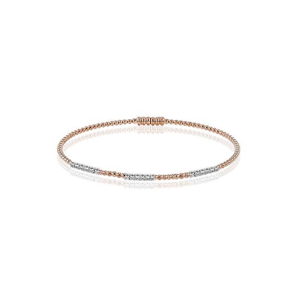 18k White Rose Gold Bangle Bracelet - Main Image