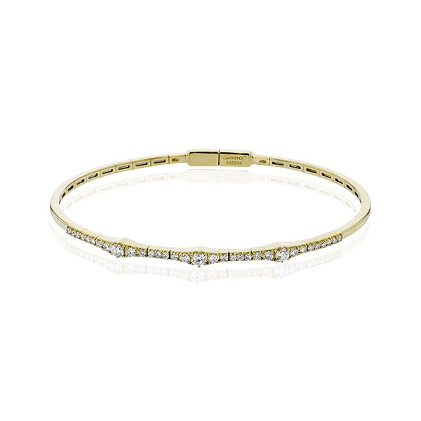 18k Yellow Gold Bangle Bracelet Diamonds Direct St. Petersburg, FL