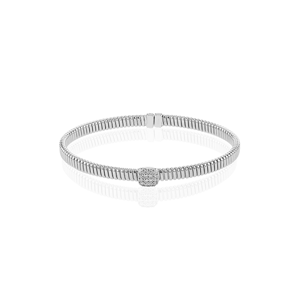 18k White Gold Bangle Bracelet Saxons Fine Jewelers Bend, OR