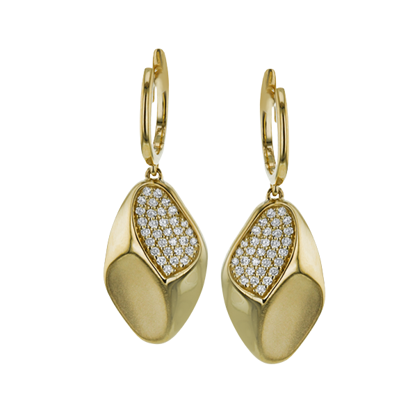 18k Yellow Gold Diamond Earrings Jim Bartlett Fine Jewelry Longview, TX