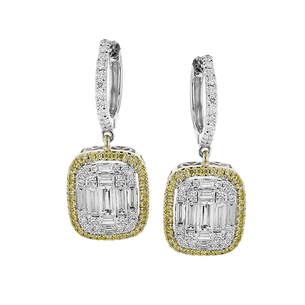 18k Two-tone Gold Diamond Earrings Quenan's Fine Jewelers Georgetown, TX