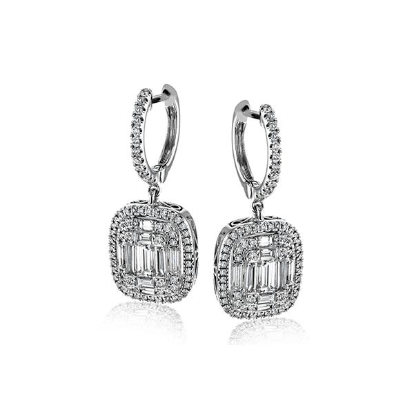18k White Gold Diamond Earrings Diamonds Direct St. Petersburg, FL