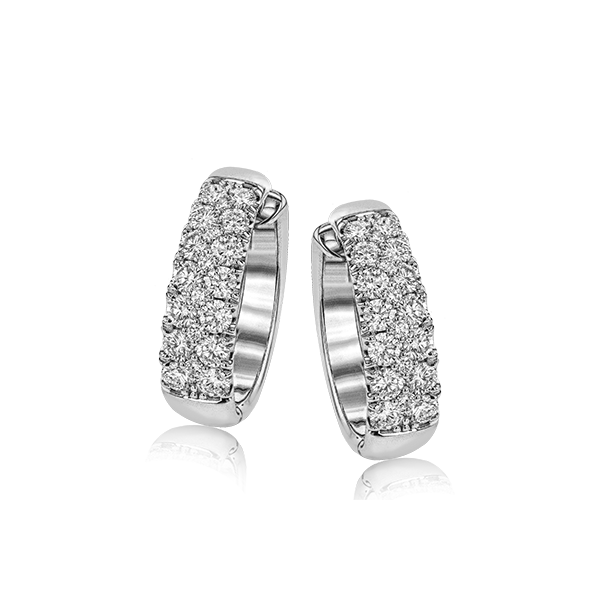 18k White Gold Diamond Hoop Earrings The Diamond Shop, Inc. Lewiston, ID
