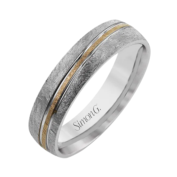 18k White Rose Gold Men s Wedding Band