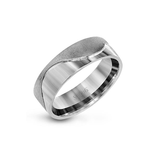 Simon G Platinum Men's Wedding Band LG156_WHITE_PLAT_MEN