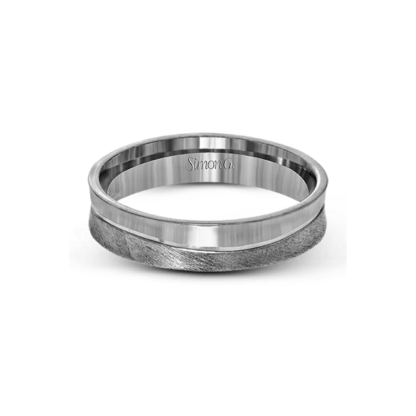 18k White Gold Men's Wedding Band Image 2 Quenan's Fine Jewelers Georgetown, TX