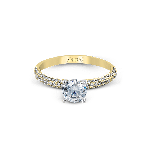 18k Yellow Gold Semi-mount Engagement Ring Image 2 Diamonds Direct St. Petersburg, FL