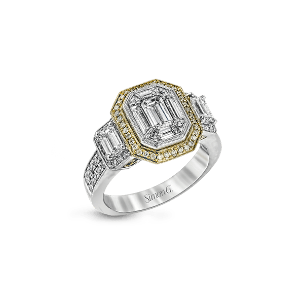 18k Two-tone Gold Engagement Ring Jim Bartlett Fine Jewelry Longview, TX