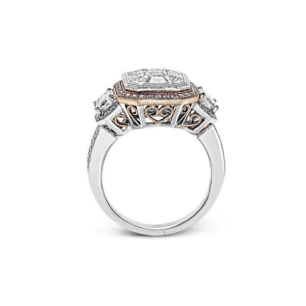 18k White & Rose Gold Engagement Ring Image 3 Sather's Leading Jewelers Fort Collins, CO