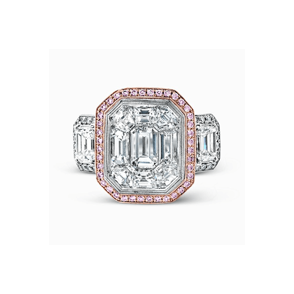 18k White & Rose Gold Semi-mount Engagement Ring Image 2 Jim Bartlett Fine Jewelry Longview, TX