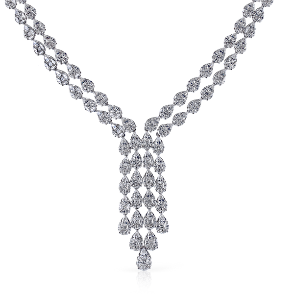 18k White Gold Diamond Necklace Sather's Leading Jewelers Fort Collins, CO