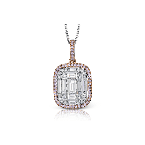 18k White & Rose Gold Diamond Pendant Van Scoy Jewelers Wyomissing, PA