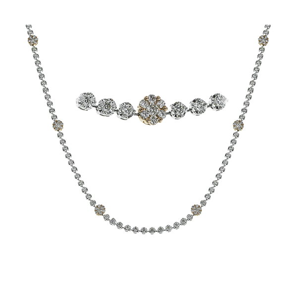 18k White & Rose Gold Diamond Necklace Almassian Jewelers, LLC Grand Rapids, MI