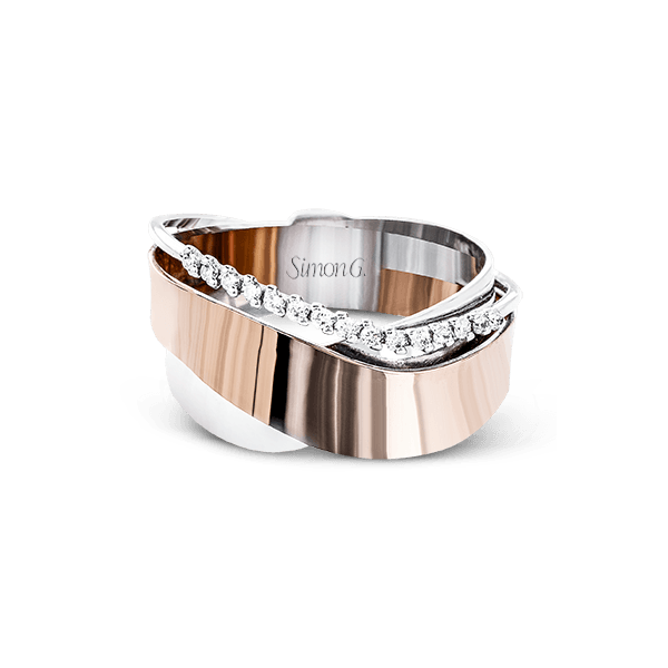 18k White & Rose Gold Diamond Fashion Ring Image 2 Biondi Diamond Jewelers Aurora, CO