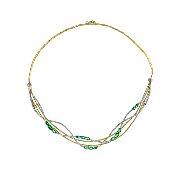 18k Two-tone Gold Diamond Necklace Quenan's Fine Jewelers Georgetown, TX