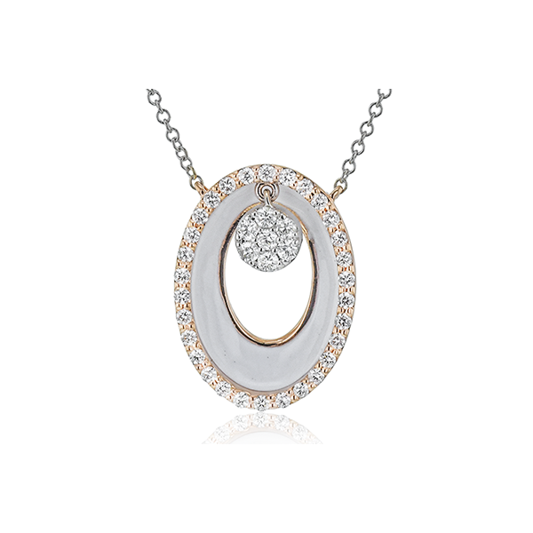 18k White & Rose Gold Diamond Pendant Almassian Jewelers, LLC Grand Rapids, MI