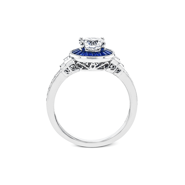 18k White Gold Semi-mount Engagement Ring Image 3 Jim Bartlett Fine Jewelry Longview, TX