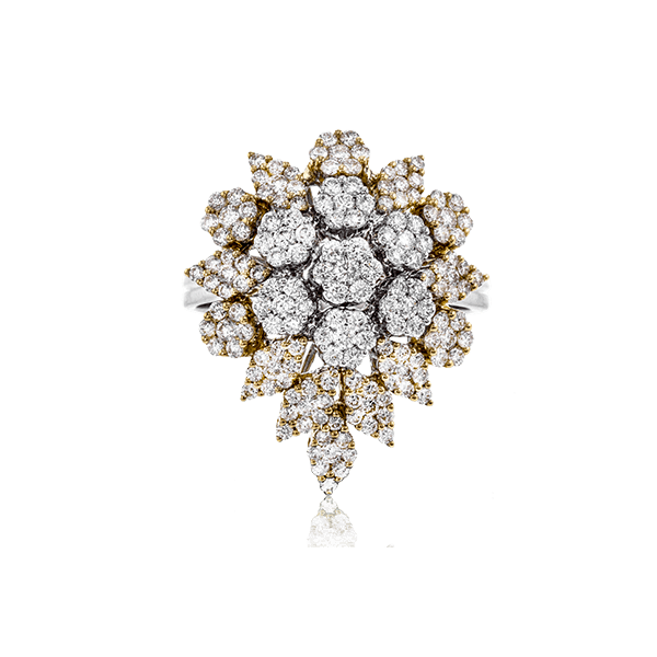 18k Two-tone Gold Diamond Fashion Ring Image 2 Jim Bartlett Fine Jewelry Longview, TX