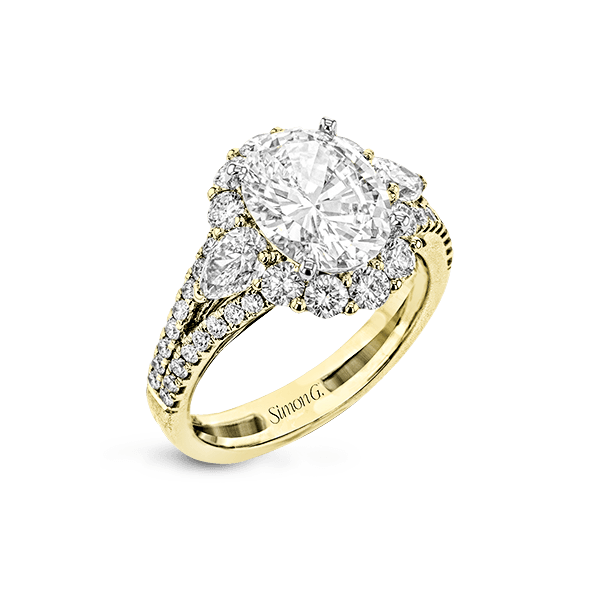 18k Yellow Gold Semi-mount Engagement Ring Diamonds Direct St. Petersburg, FL