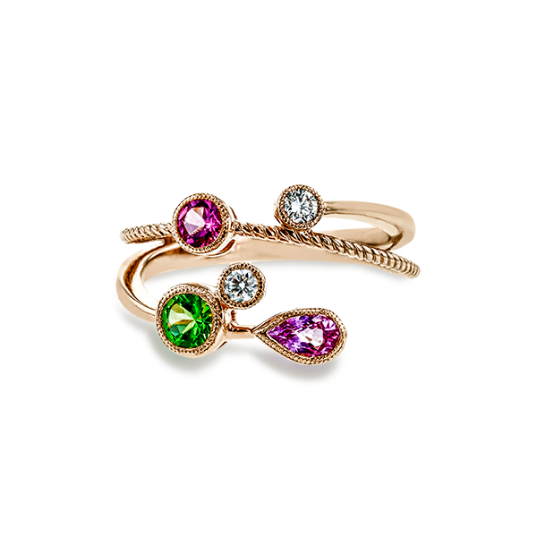 18k Rose Gold Gemstone Fashion Ring Image 2 Diamonds Direct St. Petersburg, FL