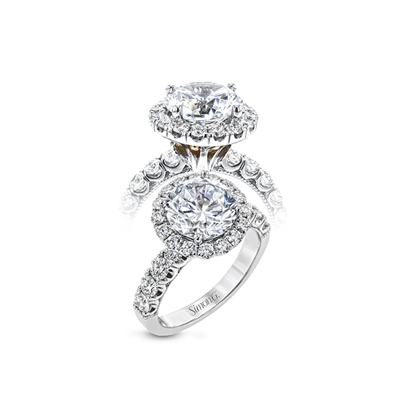 18k White Gold Semi-mount Engagement Ring Quenan's Fine Jewelers Georgetown, TX