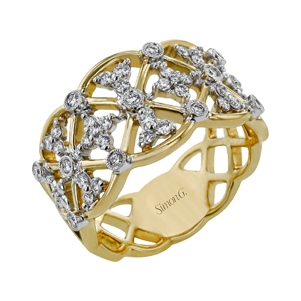 18k Two-tone Gold Diamond Fashion Ring Bell Jewelers Murfreesboro, TN