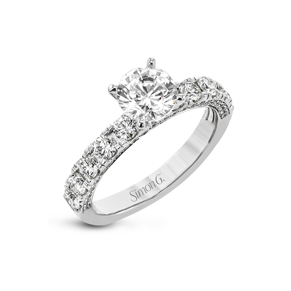 18k White Gold Semi-mount Engagement Ring Sather's Leading Jewelers Fort Collins, CO