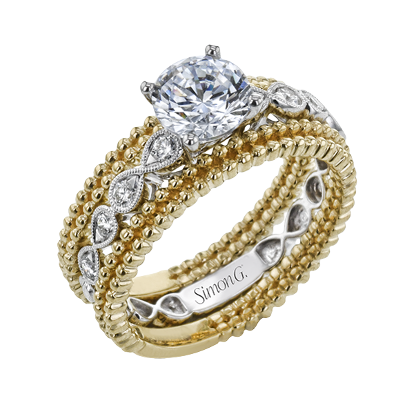 18k Two-tone Gold Wedding Set Biondi Diamond Jewelers Aurora, CO
