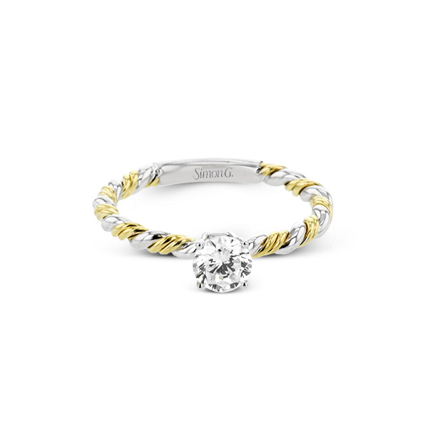 18k Two-tone Gold Semi-mount Engagement Ring Image 2 Biondi Diamond Jewelers Aurora, CO