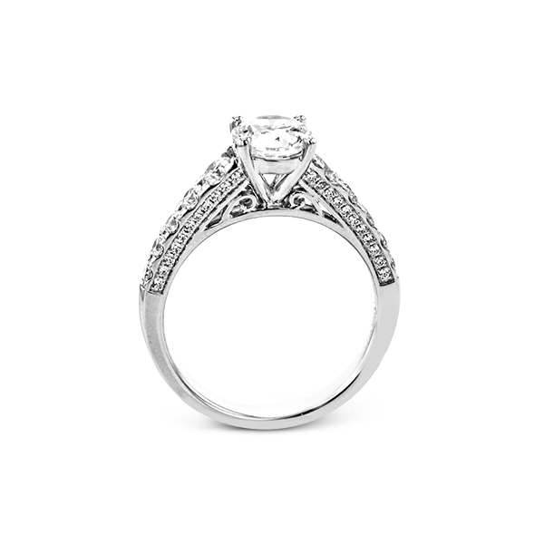 18k White Gold Semi-mount Engagement Ring Image 3 Jim Bartlett Fine Jewelry Longview, TX