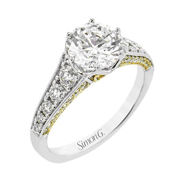 18k Two-tone Gold Semi-mount Engagement Ring Almassian Jewelers, LLC Grand Rapids, MI
