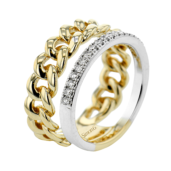 18k Two-tone Gold Diamond Fashion Ring Biondi Diamond Jewelers Aurora, CO
