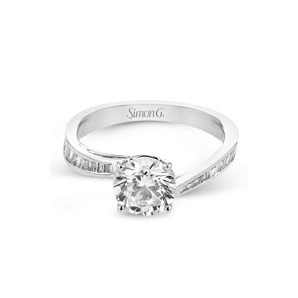 18k White Gold Engagement Ring Image 3 Jim Bartlett Fine Jewelry Longview, TX