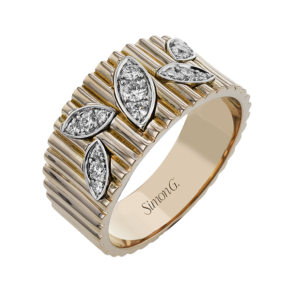 YELLOW GOLD FASHION RING WITH SPLIT SHANK AND DIAMONDS, 1 5/8 CT TW -  Howard's Jewelry Center