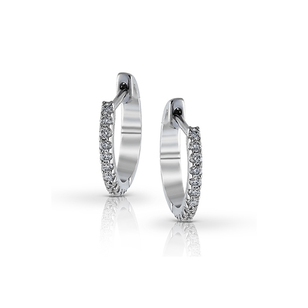 Platinum Diamond Hoop Earrings Almassian Jewelers, LLC Grand Rapids, MI