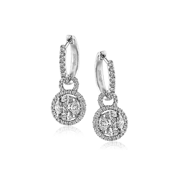 18k White Gold Diamond Earrings Saxons Fine Jewelers Bend, OR