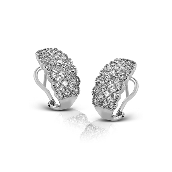 18k White Gold Diamond Earrings Biondi Diamond Jewelers Aurora, CO