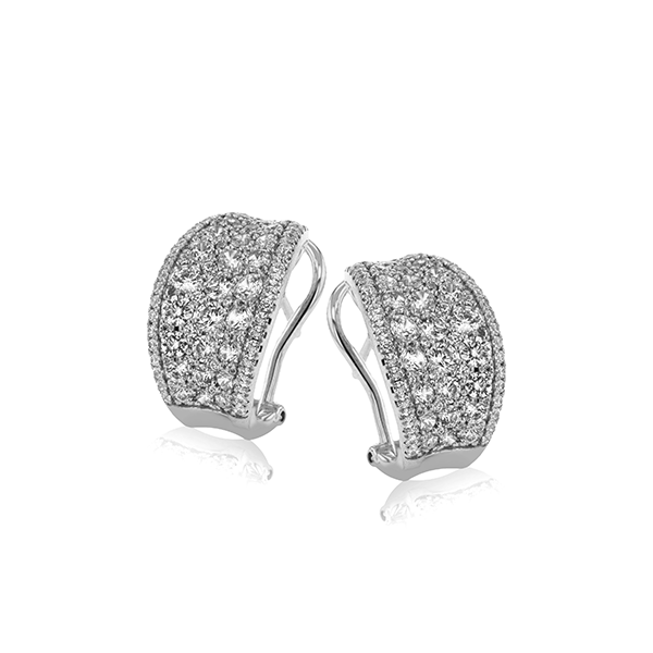 18k White Gold Diamond Earrings Diamonds Direct St. Petersburg, FL