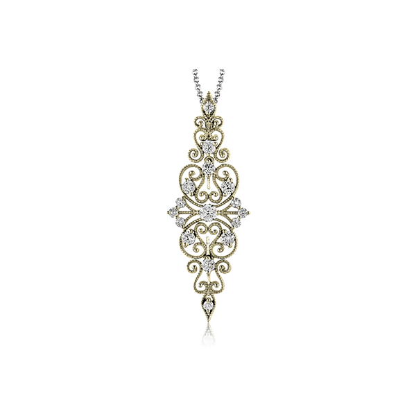 18k Yellow Gold Diamond Pendant Quenan's Fine Jewelers Georgetown, TX