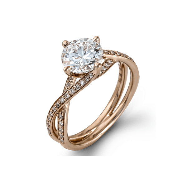 18k Rose Gold Semi-mount Engagement Ring James & Williams Jewelers Berwyn, IL