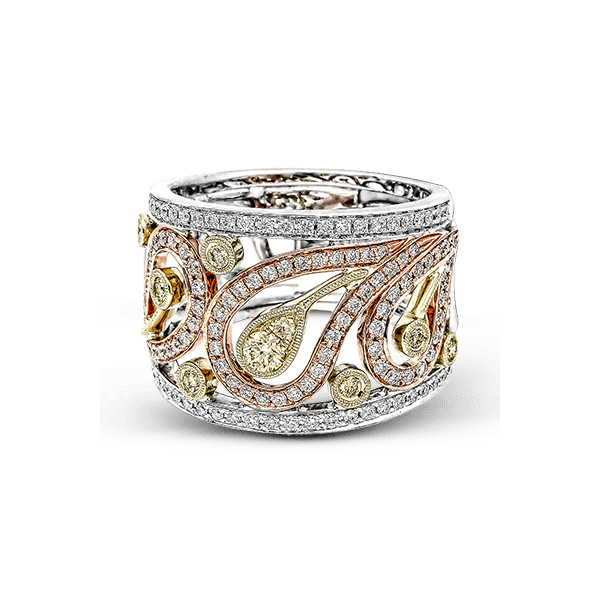 18k Tri-color Gold Diamond Fashion Ring Image 2 Jim Bartlett Fine Jewelry Longview, TX