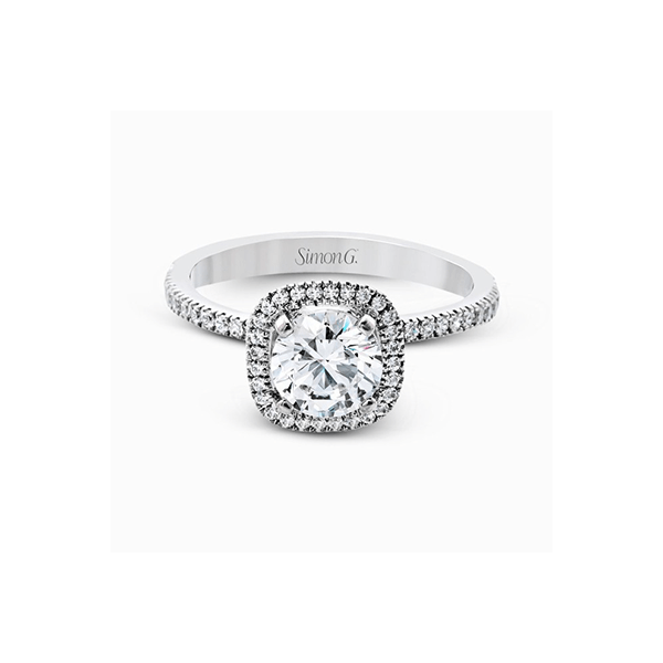 Platinum Semi-mount Engagement Ring Image 2 Jim Bartlett Fine Jewelry Longview, TX