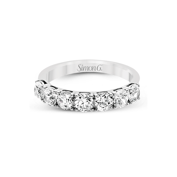18k White Gold Anniversary Band Image 2 Saxons Fine Jewelers Bend, OR