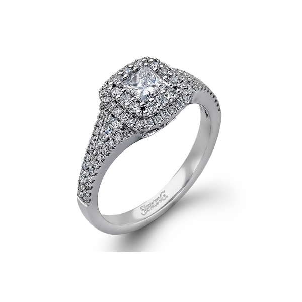 18k White Gold Semi-mount Engagement Ring Diamonds Direct St. Petersburg, FL