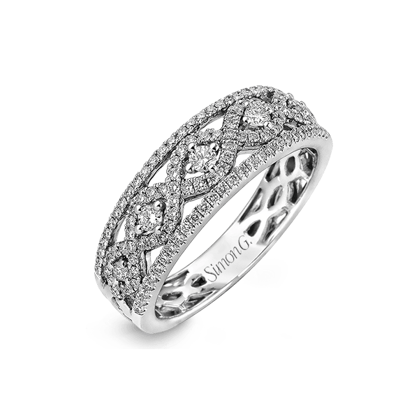 Lr2538 Right Hand Ring 18k White - Markmans Diamonds