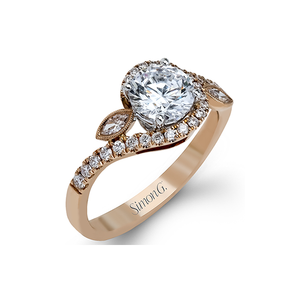 18k Rose Gold Semi-mount Engagement Ring Biondi Diamond Jewelers Aurora, CO