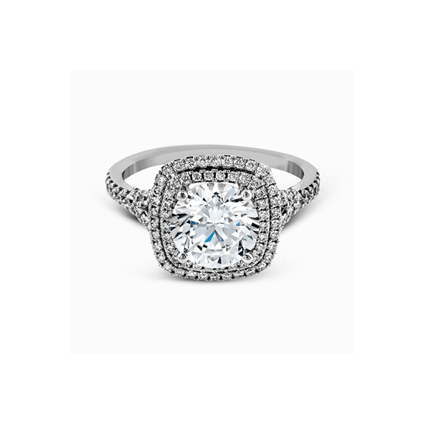 18k White Gold Semi-mount Engagement Ring Image 2 Sather's Leading Jewelers Fort Collins, CO