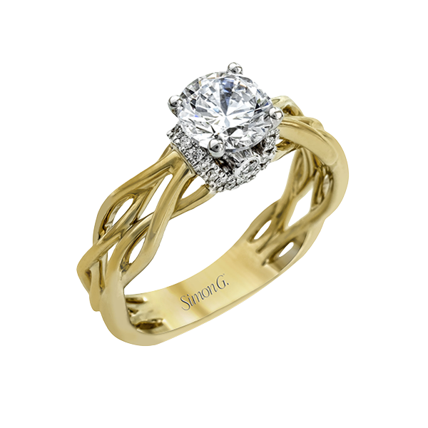 18k Two-tone Gold Semi-mount Engagement Ring Diamonds Direct St. Petersburg, FL